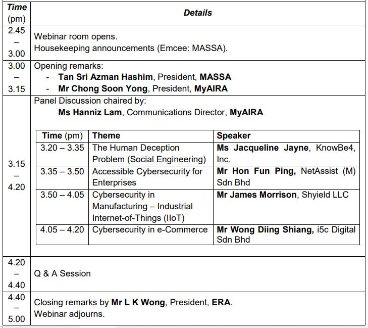 cyber security agenda